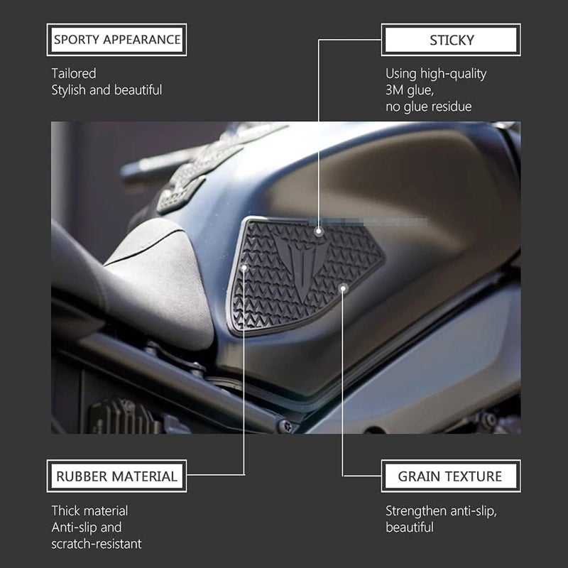 KATIE DEVI Motorcycle Tank Traction Pad Side Gas Knee Grip Protective Sticker Protector For Yamaha MT-09 MT 09 MT09 from 2021-2022 2023 - Image 4